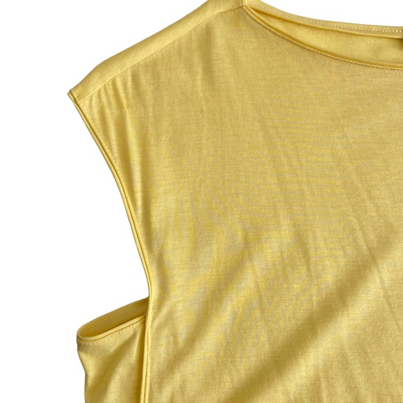 Jil Sander Short Sleeve Blouse Top Yellow Size L - Picture 2 of 8
